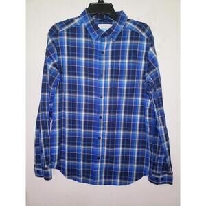 Mens Columbia Long Sleeve Plaid Button Up Shirt Size Medium M